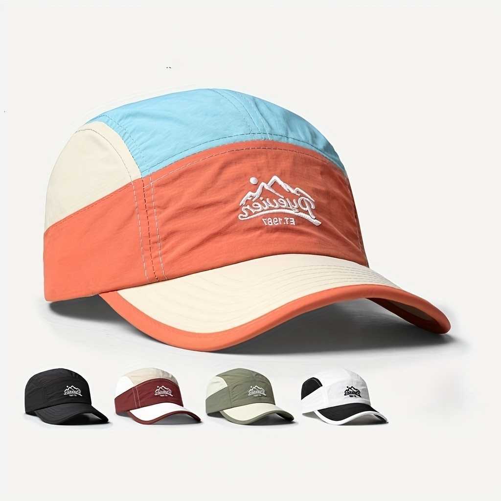 Quick-dry 5-panel Baseball Summer - Korean Color-block Breathable Thin Sunshade Hat for Men Women Outdoor Activities M260611