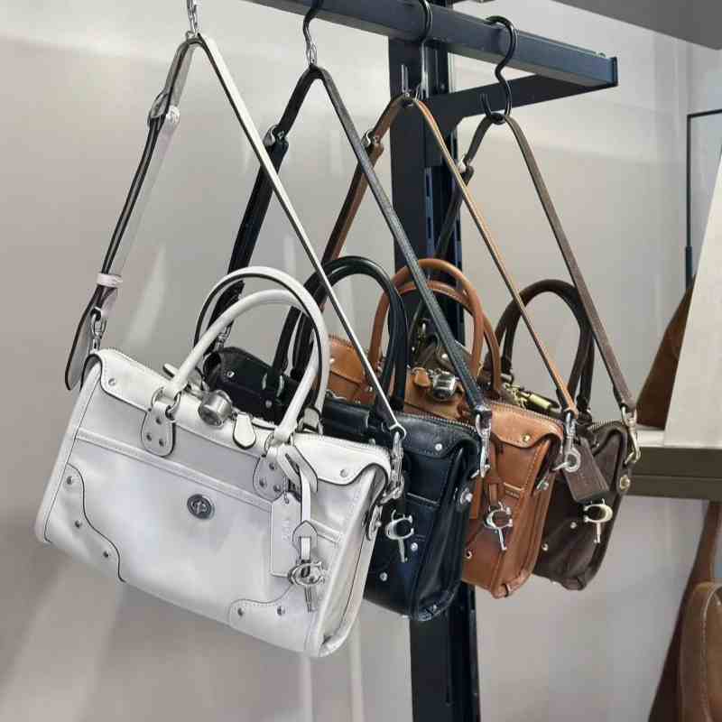 Rhyder Satchel city bag designer bags for women luxury 2026 Trends leather lock handbag shoulder bag keychain rivet chain purse charm luxury bag sac