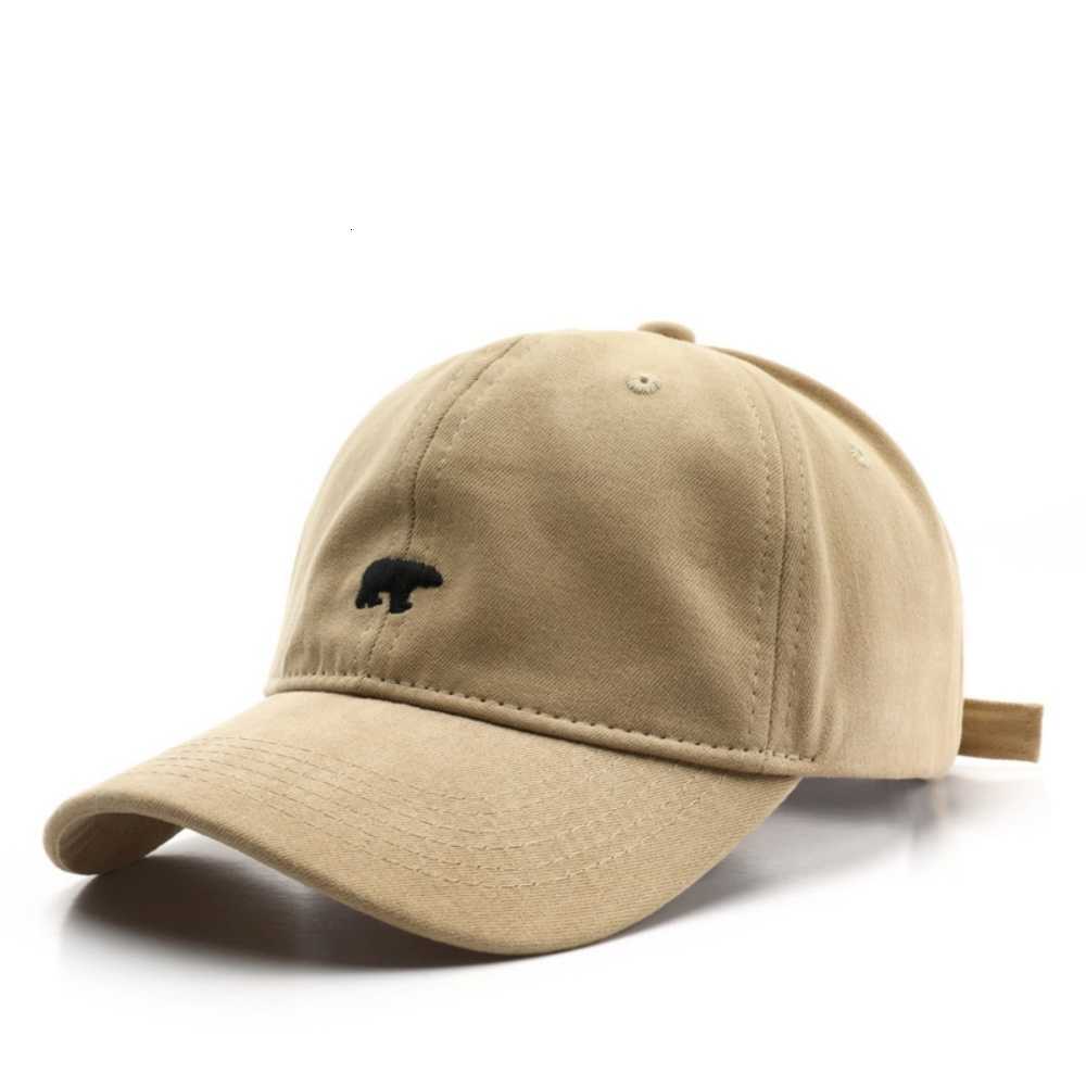 Baseball Fashion Cotton Bear Embroidery Lightweight UV Protection for Spring Summer Outdoor Breathable Adjustable Sun Hats M260611