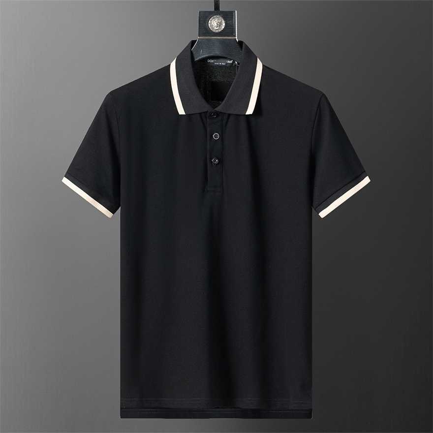 Correct version of the new 25 model first release for the summer European season mens stylish collared pique cotton short-sleeve polo shirtVG9S