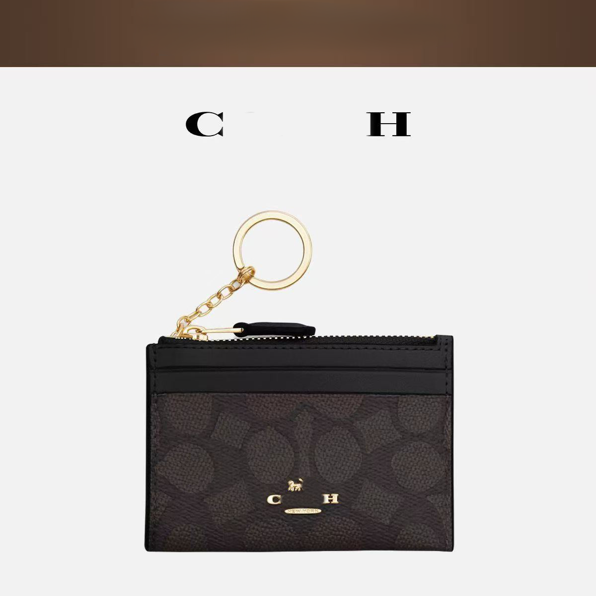 CO Card bag charm Designer Keychain New Strawberry Pink Card Bag Durable Fashion Luxury Keychain Zero Wallet Gift Preferred