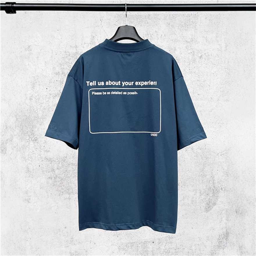 Paris B brand high-end version 2026 new model star embroidered on left and right cuffs washed and distressed loose-fitting short-sleeve T-shirtFMUI