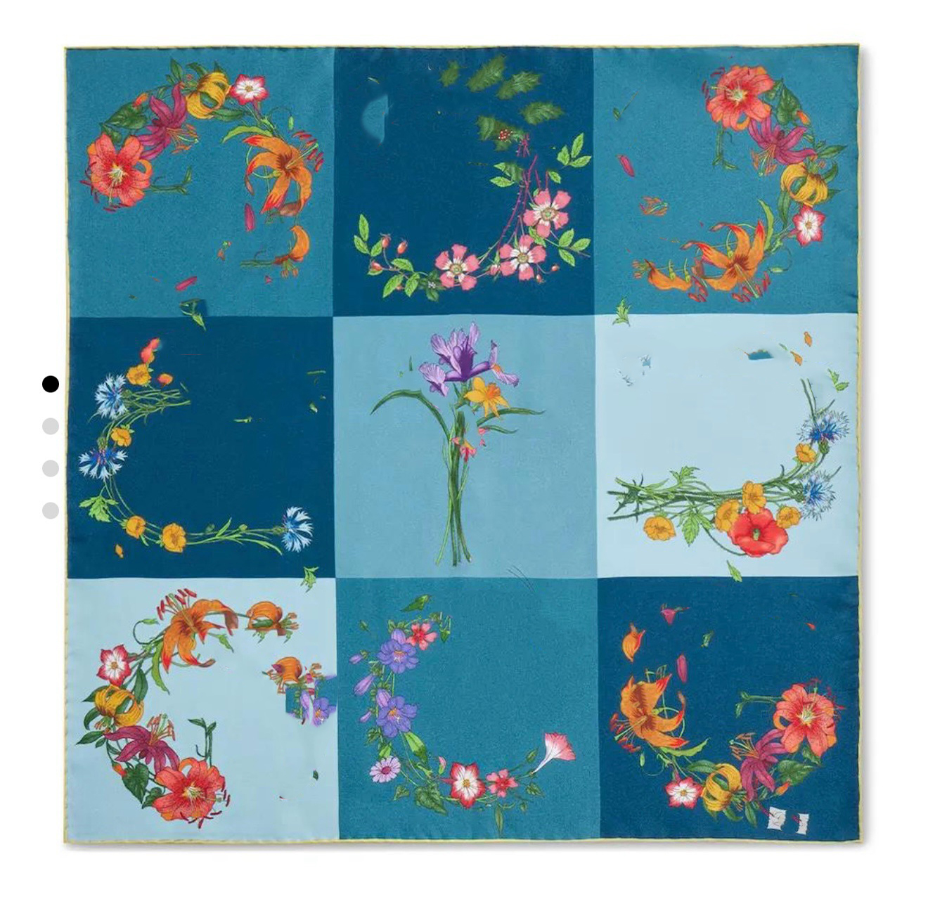 26ss 90*90cm GG brand designer silk scarf Square silk scarf, double-sided printed hand-rolled edge 100% mulberry silk 18mm large shawl, travel beach