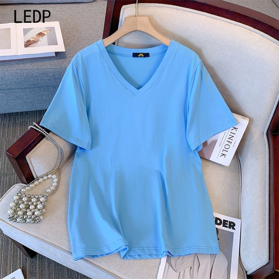 232765 Removable fake collar large size women's T-shirt with multiple style switching design Spring and autumn layering and meat-covering li-image-1110072707