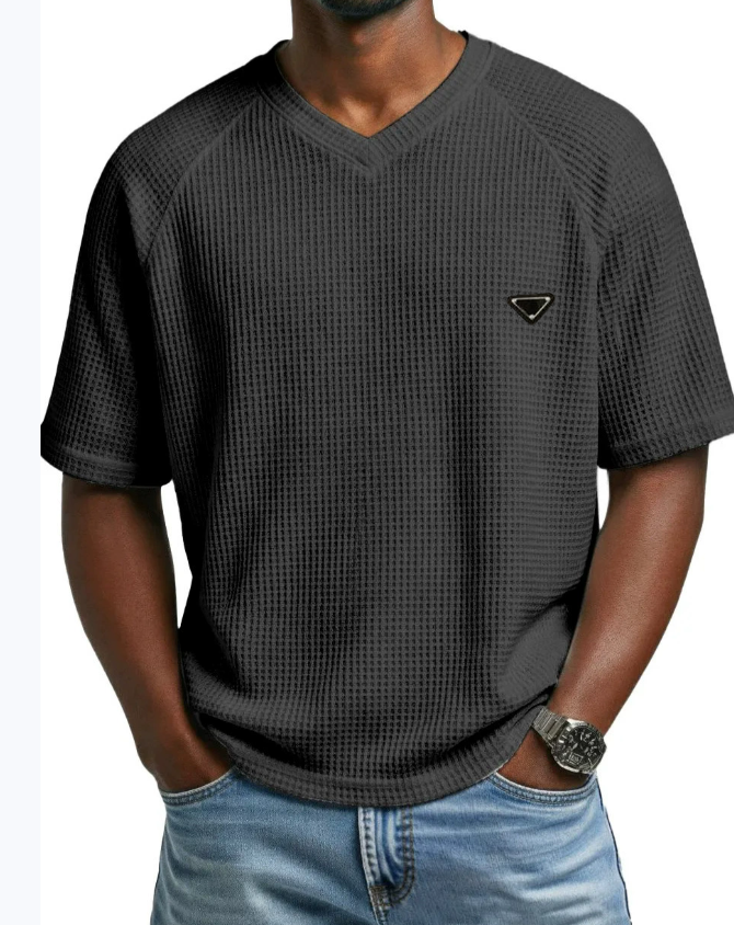 Luxury solid t shirt designer tshirt mens tshirts Summer T Shirts Fashion Clothing Popular Waffle knitting Tee Tops Tee Luxury Short Sleeve top Clot