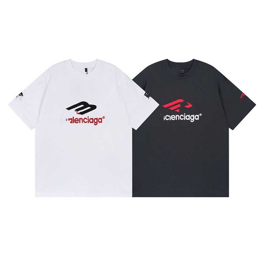 Paris Version B New 3M Embroidered Short Sleeve T-Shirt Custom Woven and Dyed OS Loose Fit for Men and Women{category}