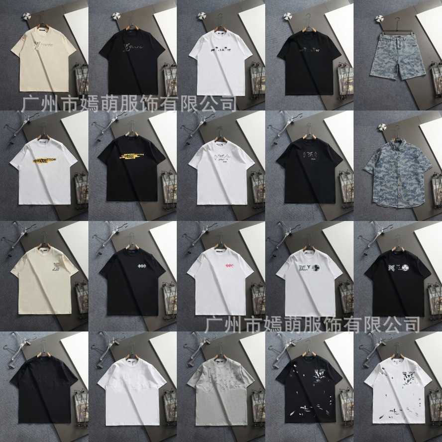Correct version High-end version LV short-sleeve 26 new printed series short-sleeve T-shirt unisex{category}