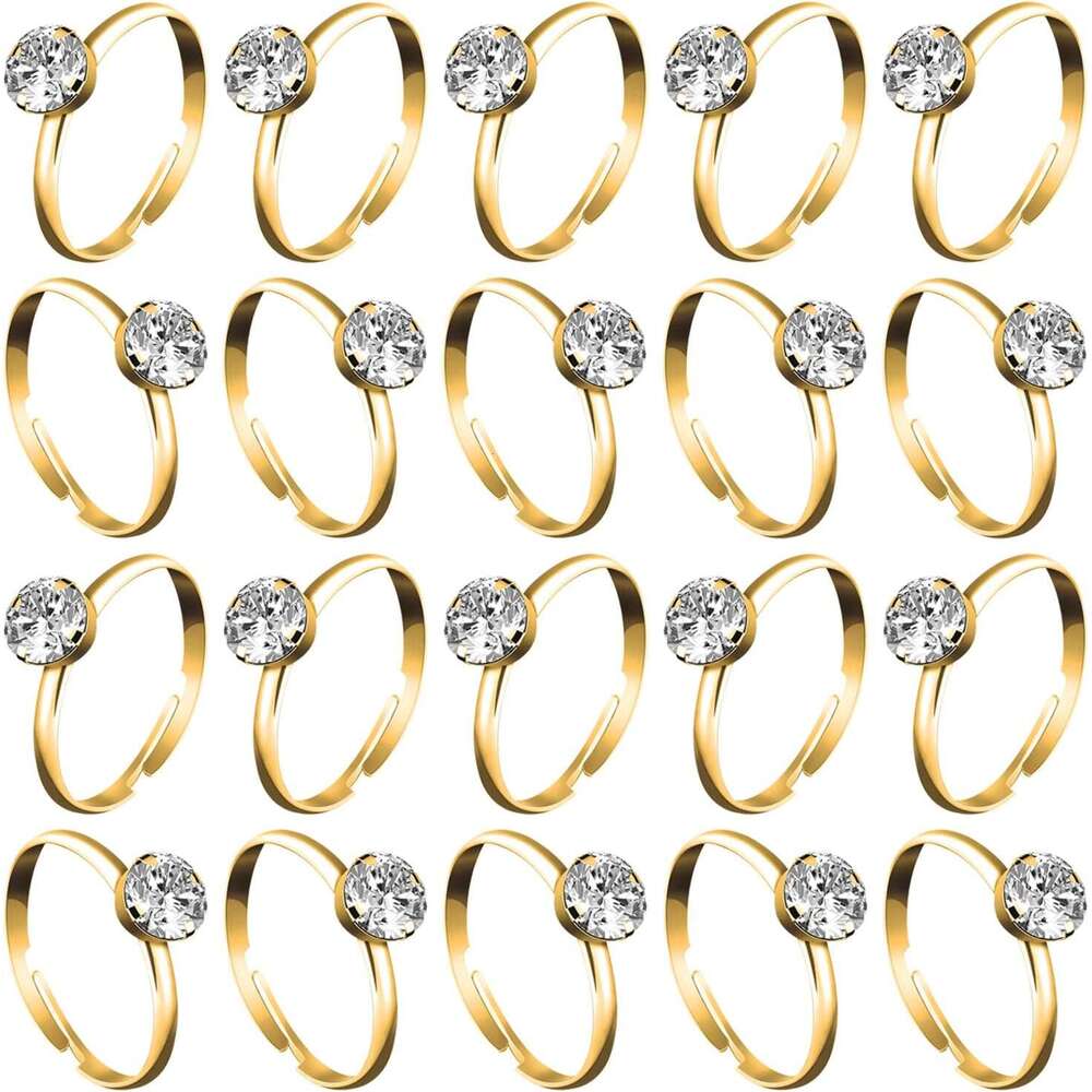 36-piece diamond engagement bridal shower ring set suitable for wedding table decoration, party supplies, gift embellishments, and cupcake decora-image-1110030822