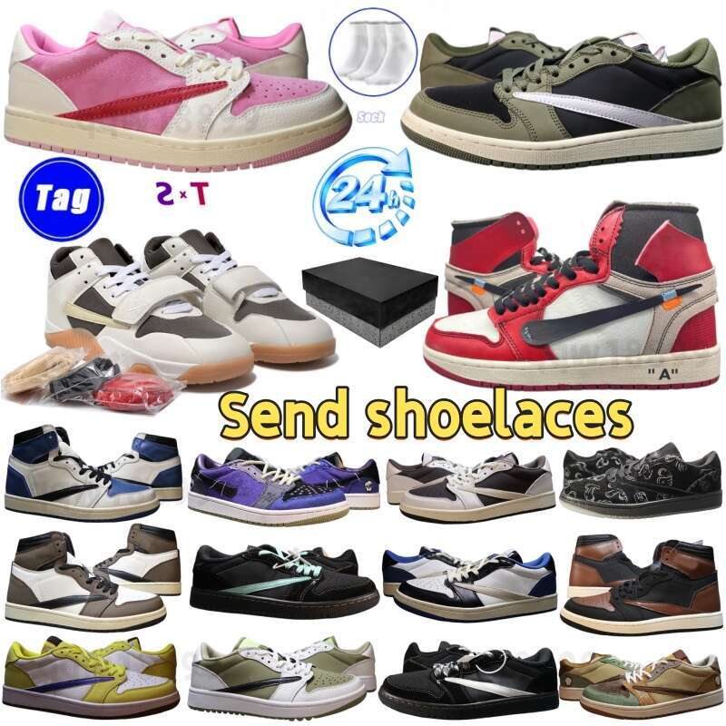 basketball Designer shoes 1s LowTS Cactus Jack High Top Reverse Mocha Olive Black Phantom Casual Trainers OG SP Suede Fragment Design Sail Sneakers