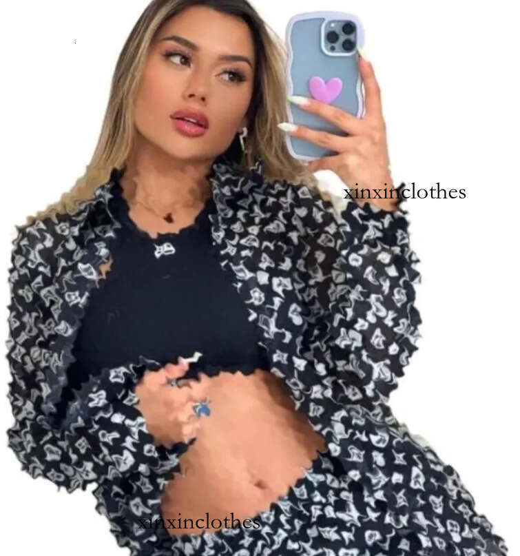 Luxury Tracksuit Women Summer Sweatsuit Set Fashion Printed Long Sleeve T Shirt And Shorts Sports 2Pcs Sets For Women Outfits