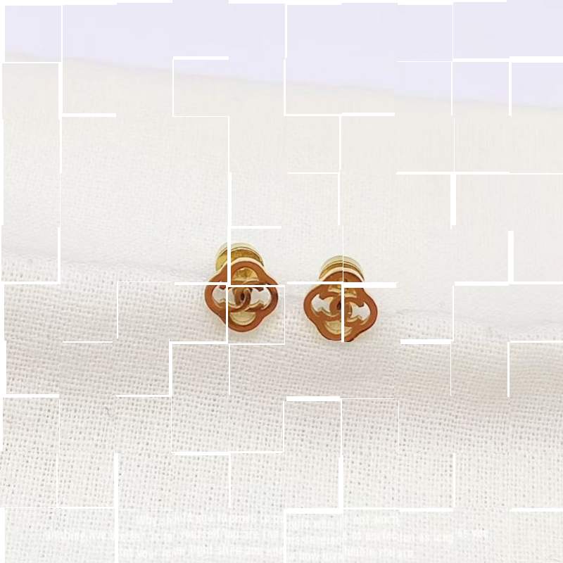 Tarnish free Mini tiny girl boys simple designer letter flower C round stud 18K gold silver drop earrings 316L stainless steel woman man jewelry gif