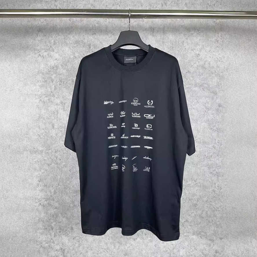 Correct Version Paris B House SS24 Full Print Collection Front and Back Classic Print Loose Unisex Short Sleeve T-Shirt{category}