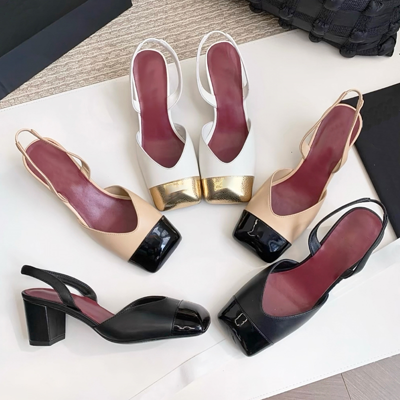 Escarpins à bride arrière pour femmes, chaussures de styliste en daim, talons hauts, bout carré, chaussures habillées, escarpins en cuir, chaussu