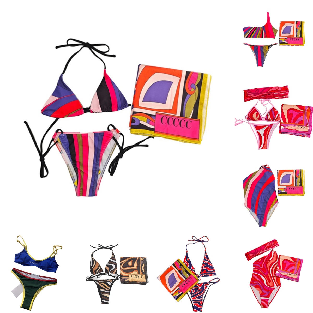 Designer femme Y2K Bikini Sexy Push Up maillot de bain couvrir Sarong ensemble maillot de bain été maillots de bain vêtements de plage