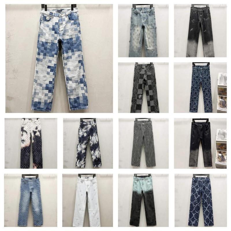 Luxury Men's Jeans Designer Denim For Mens Baggy Full Printed High-quality Cotton Fashionable Trendy High Street Hip-hop Pants