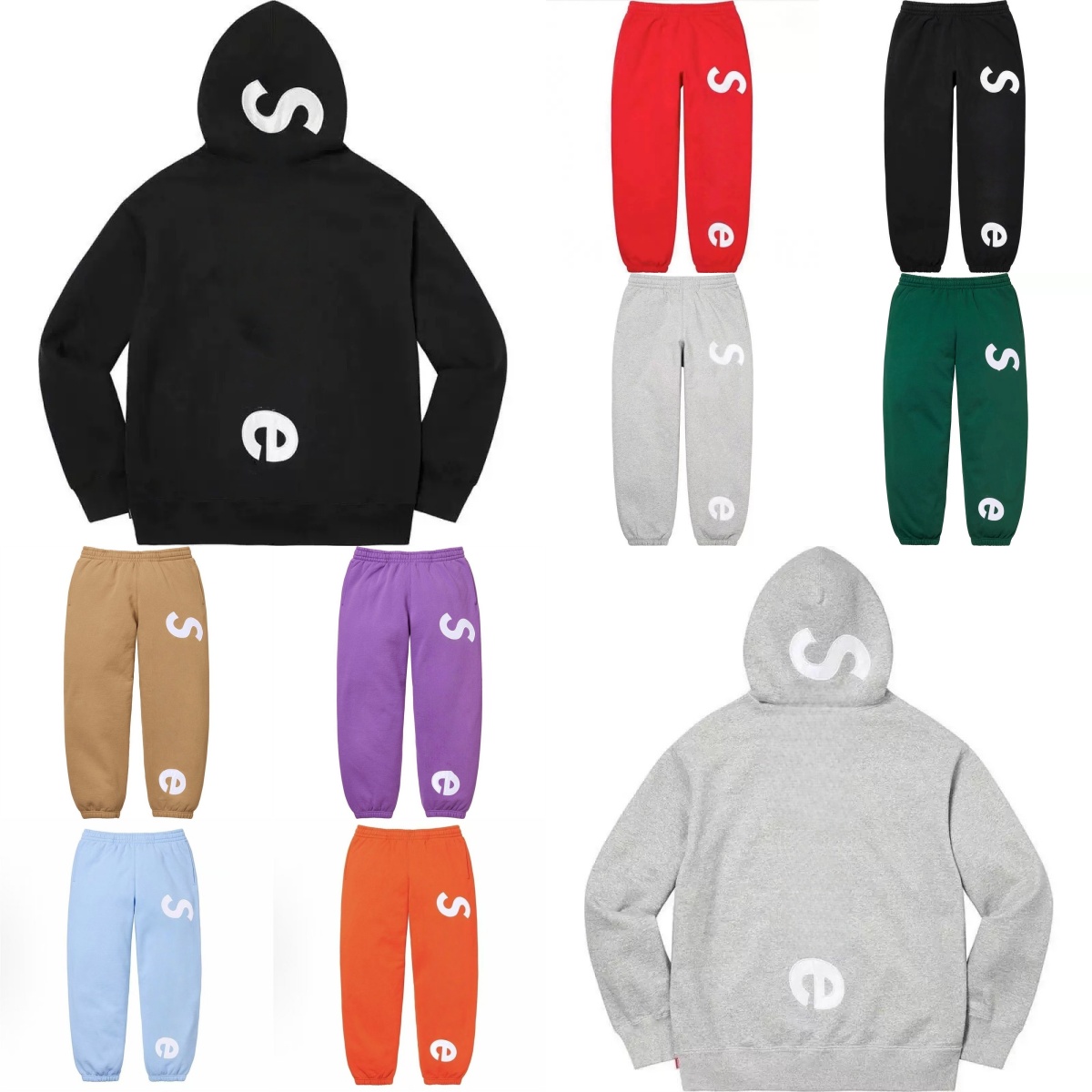 Mens designer Hoodie Loose Mens Hooded Super Embroidered Letters Sweatshirt Set Sportswear Fashion Hip Hop Hooded Sweatshirt Tracksuits casual hoody