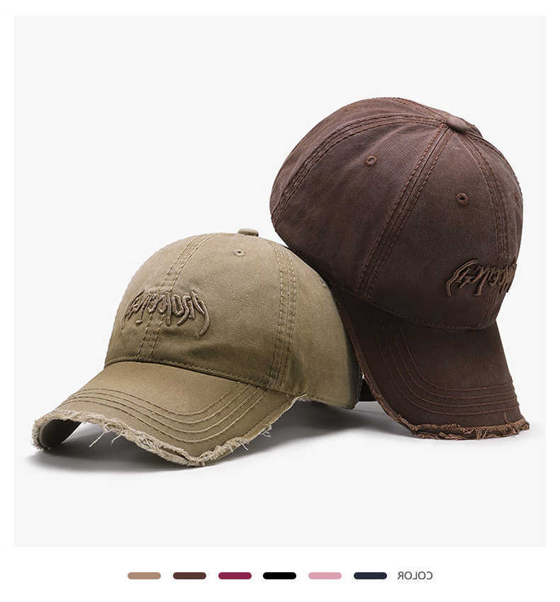Vintage Letter Embroided Baseball Unisex for Women Outdoor Casual Streetwear Solid Color Gradient Gorras Caps for Female M260611