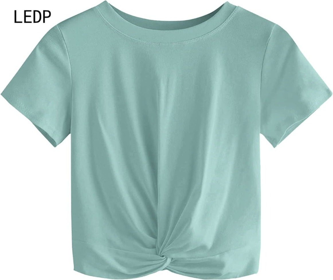 288208 Chlorophyll photosynthetic collar large size women's T-shirt light-sensitive color-changing coating morning run slimming energy conve-image-1110051632