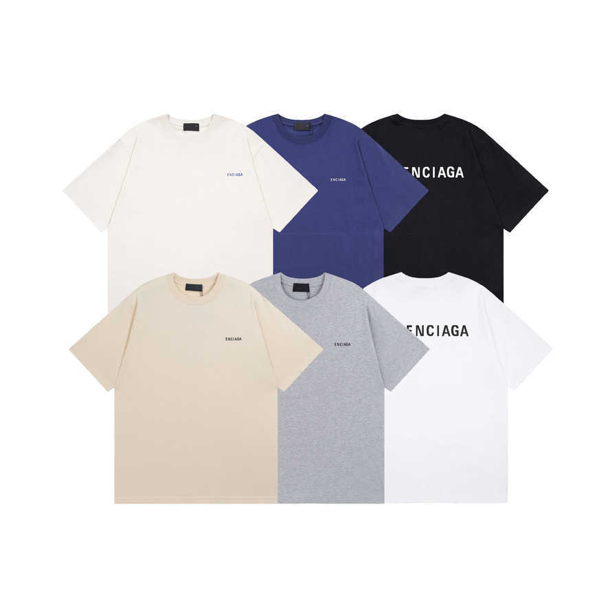 The correct version of B SS24 summer new style in Paris loose-fitting short-sleeve T-shirt with classic letter prints on the front and back{category