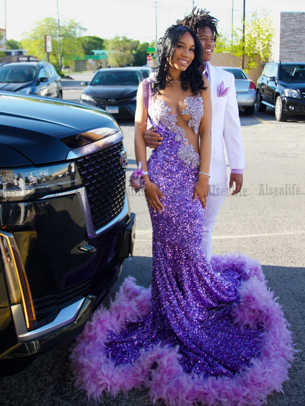 Customized Prom Dresses With Feathers 2026 Ruffles Mermaid Evening Dress For Black Girls Sequins African Party Gowns