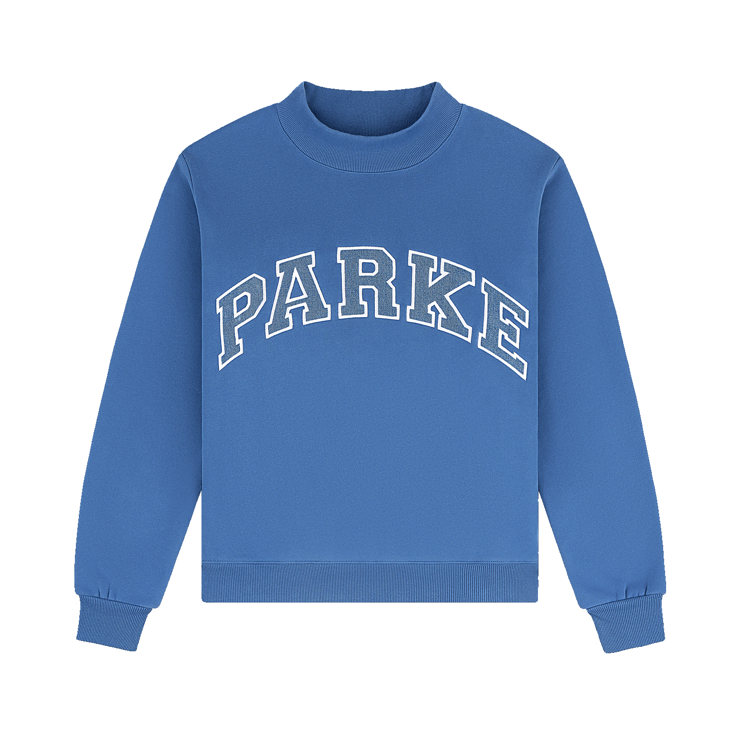 Parke Vintage Denim Varsity Mockneck Sweatshirts Designer Fleece Women Sweatshirt PARKE Fashion Comfrt Pullover Hoodies-image-838241390