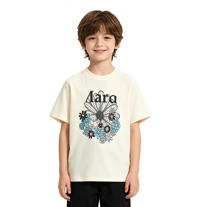 Kids T Shirt Floral Print Short Sleeve Boys Girls designer clothes Summer Tee Soft Comfortable Breathable Cute Casual Everyday Wear tops 90-150cm