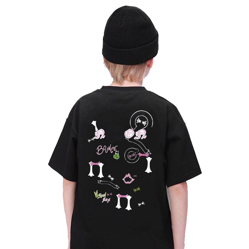 kids print short sleeve t shirt cotton summer crew neck casual streetwear top for girls fashion boys designer clothes Comfortable Everyday Wear