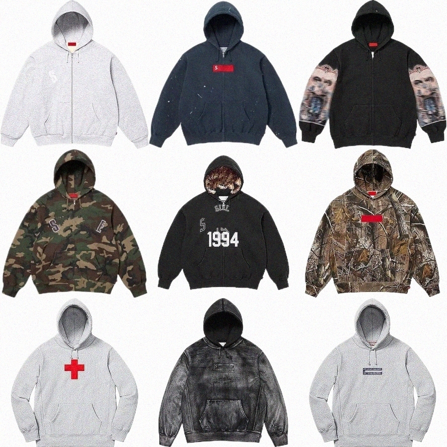 designer Men's Hoodies Embroidery Letter Print Zip up Hoodie Retro Hip Hop Washed Denim Jacket Classic Cotton Sweatshirts Men Q3bB#