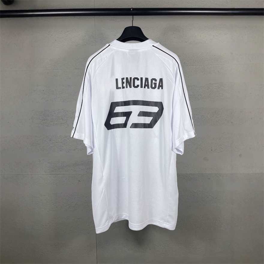 Correct Version 2025 New B Brand Collaboration Jersey Front and Back Print Embroidery Multi-Position Stitching Loose Short Sleeve T-ShirtLO1C