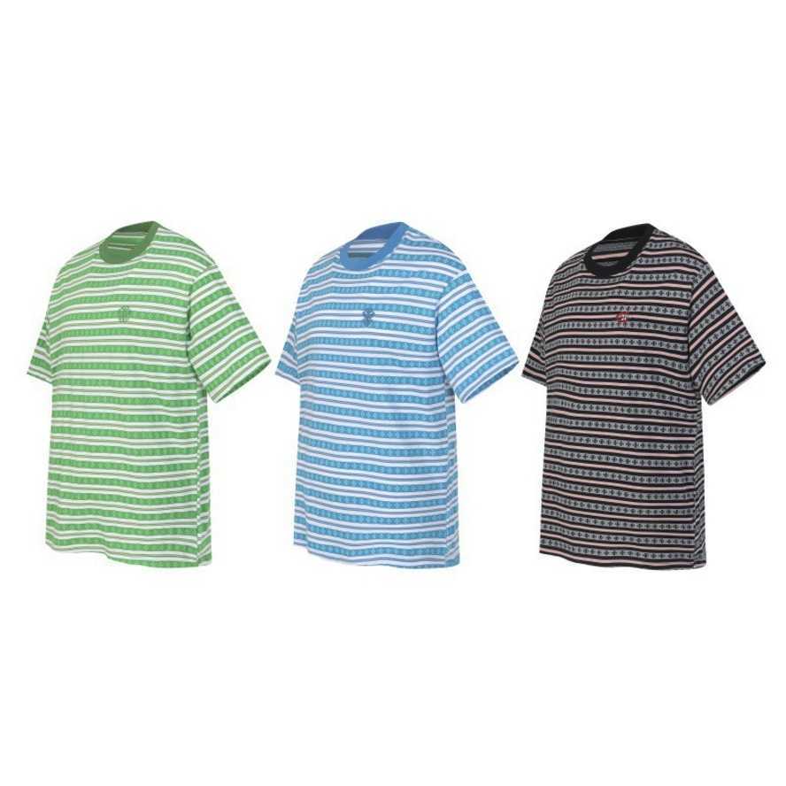 Version Crowe Ch Sanskrit Full Print Striped Sea Soul Shirt Casual Short Sleeve T-Shirt Unisex{category}