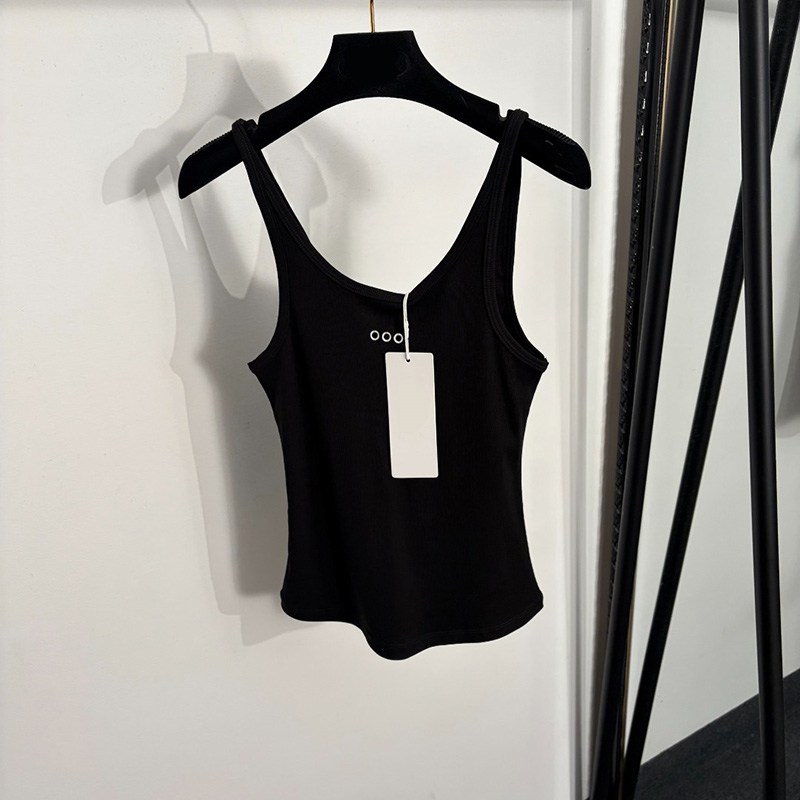 Designer Woman Minimalist Tank Top Sleeveless Slim Fit Vest Summer Casual Versatile Top