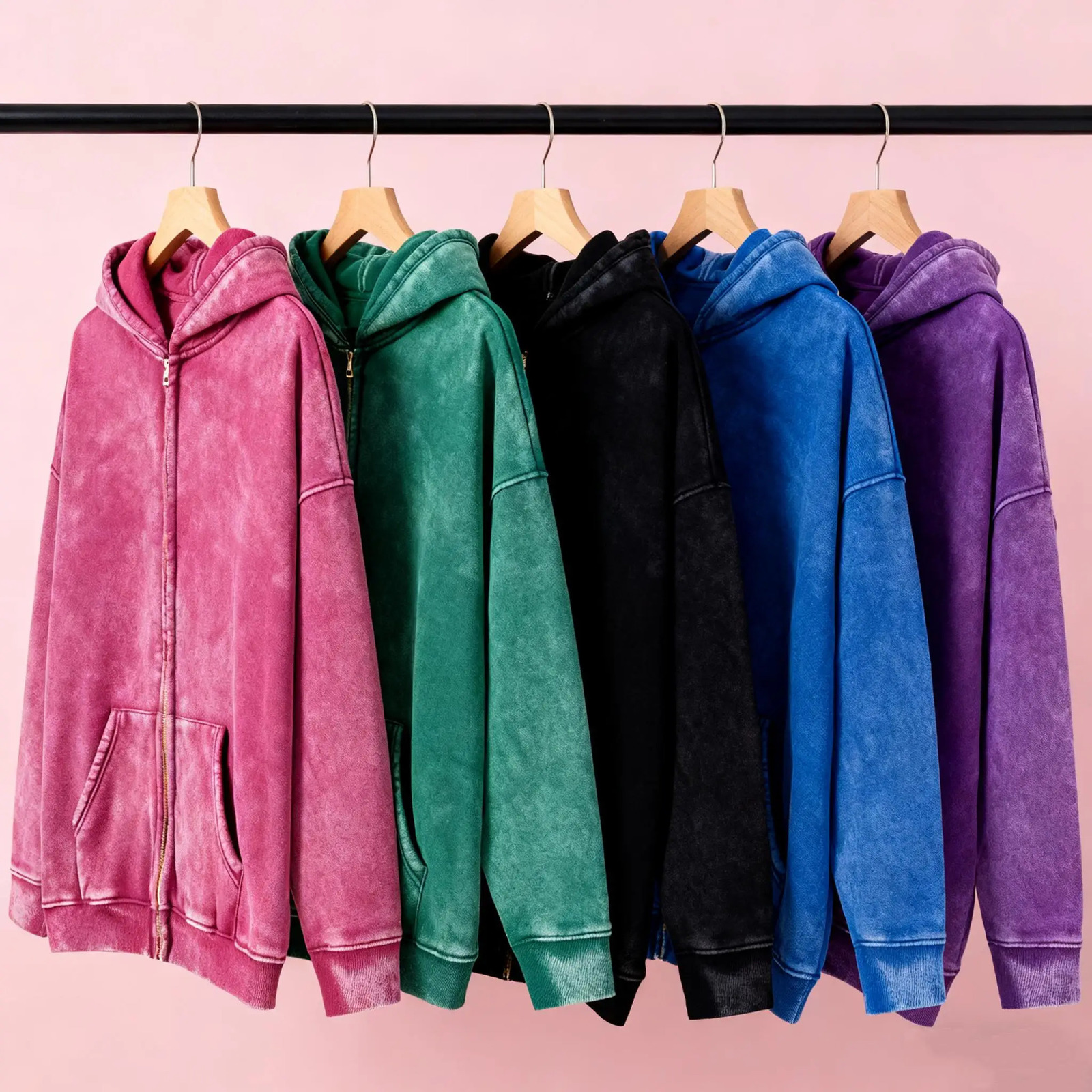 Autumn Solid Color 100 Cotton Women Washed Hoodie Sport Casual Zipper Hoody Y2K Jogging Streetwear Harajuku Soft Hoodies 260610