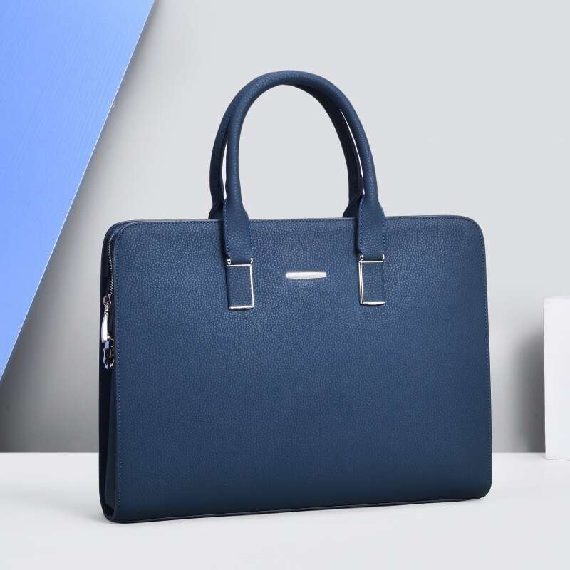 Men Genuine Leather Briefcase Horizontal Business Bag Lawyer Office Official Document Laptop Case Anti Theft SENYY-image-1110119923