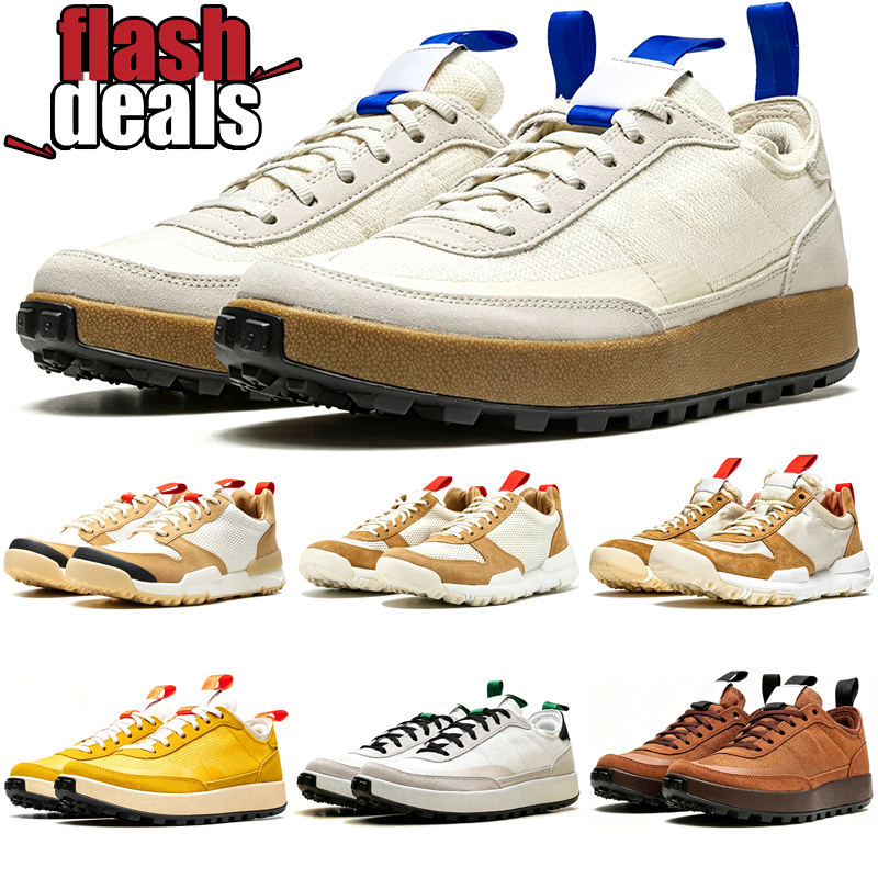 With box designer tom sachs running shoes craft general purpose shoe men women Bricolage Brown Mars Yard Space Camp clean styling mens trainers spor