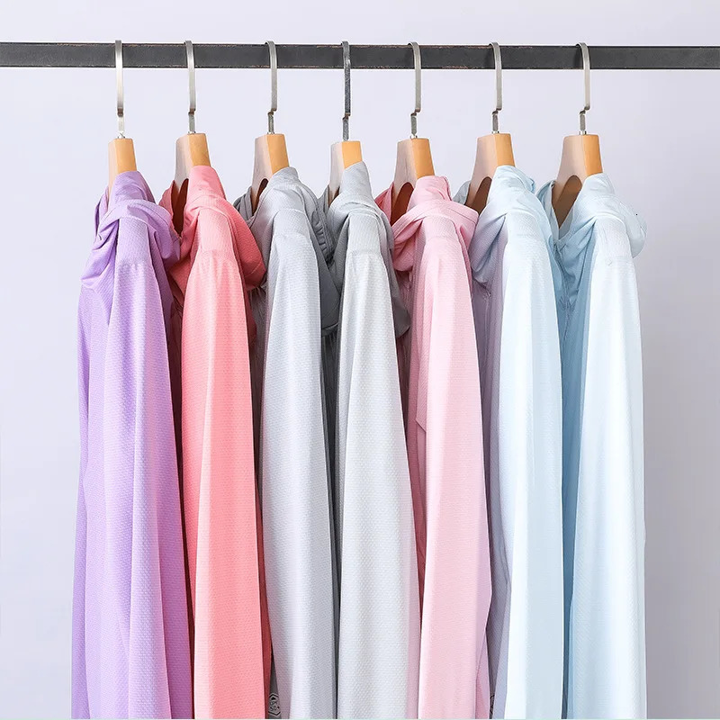 UPF 50 Mens UV Sun Protection Long Sleeve Hooded Fishing Shirts Outdoor Women Sun Skin Coats Protection T-Shirt Hoodies Tops 260605