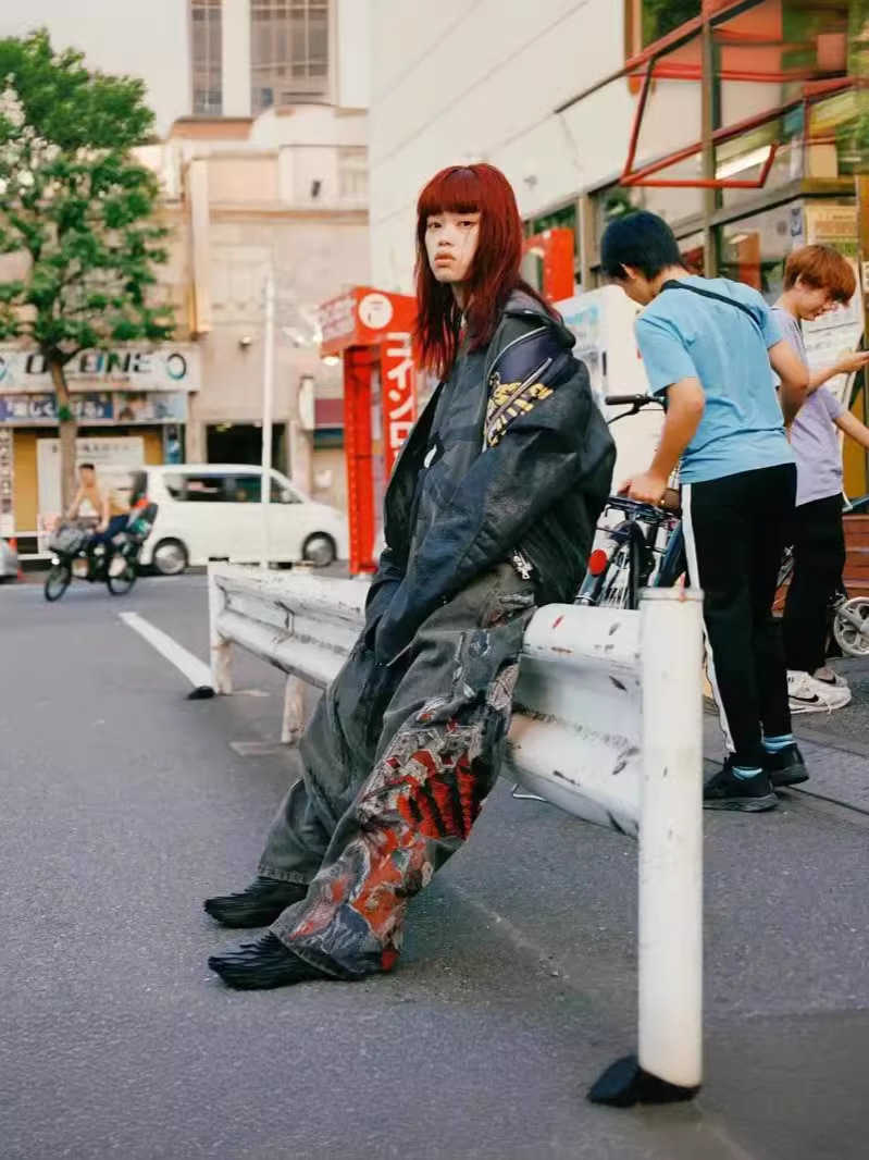 Y2K Men's Oversized Denim Pants with Hip Hop Punk Embroidery Heavy Craft Retro Style Wide Leg Trousers
