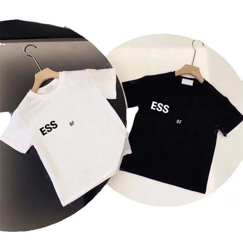 Childrens Pure Cotton Short Sleeved Designer Kids Shirt Luxury Girls Tee Top Boys T shirts Black Tees For Child Baby Clothing White Tshirts DPD25021