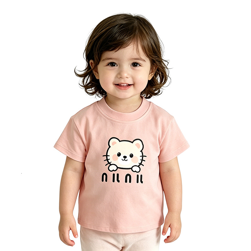 Kids Designer Clothes Boys Girls T Shirt Toddler Baby Short Sleeve T-Shirts Cartoon Print Crew Neck Tee Soft Cotton Tops For Infant Children Clothin