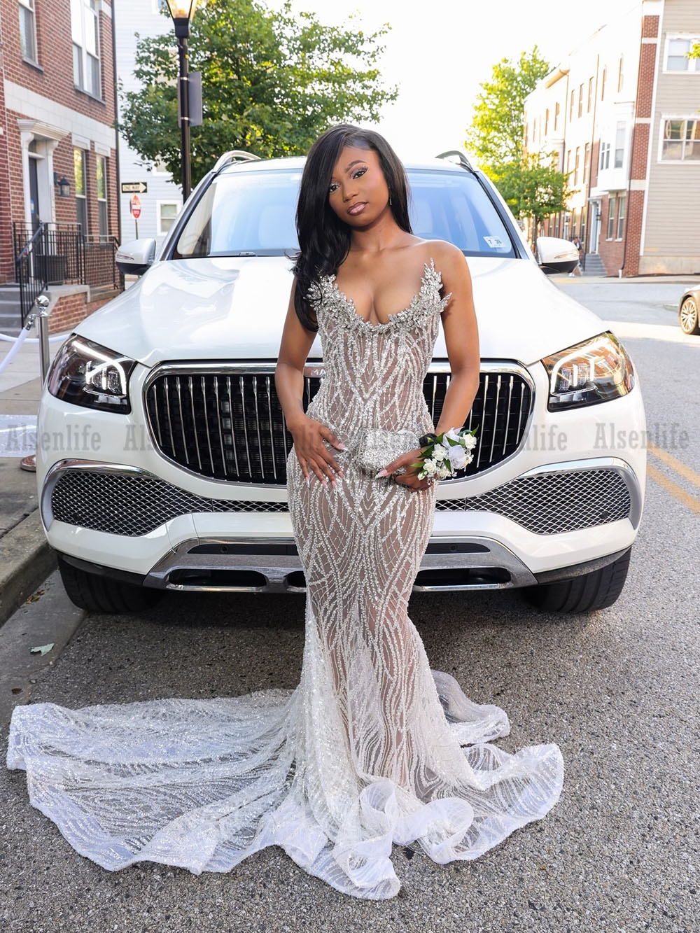 Shinny Crystal Prom Dresses 2026 Luxury Party Dress Sequins Beading African Long Mermaid Evening Gowns
