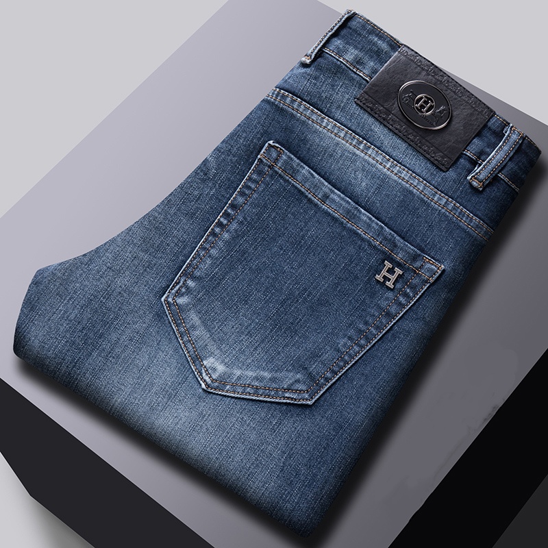Jeans pour hommes Printemps Été Hommes Slim Fit Marque européenne américaine haut de gamme Petit pantalon droit F301-30