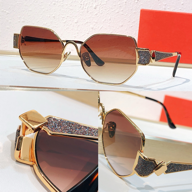 Luxury Womens Irregular Outdoor Sunglasses Designer Football Star Same Style Sunglasses Mens Beach Travel Glasses SLM259 with Box