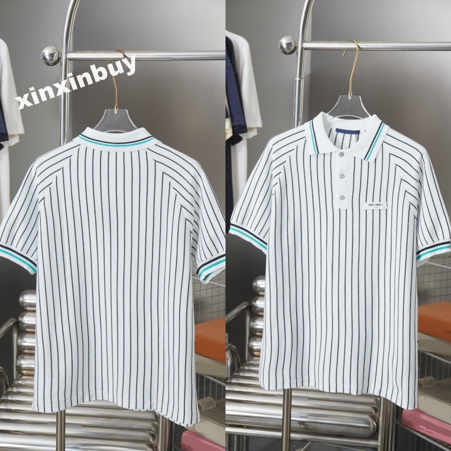 xinxinbuy Men designer Tee t shirt Italy Milan Check jacquard floral knit polo cotton women blue red BLACK green white XS-XL