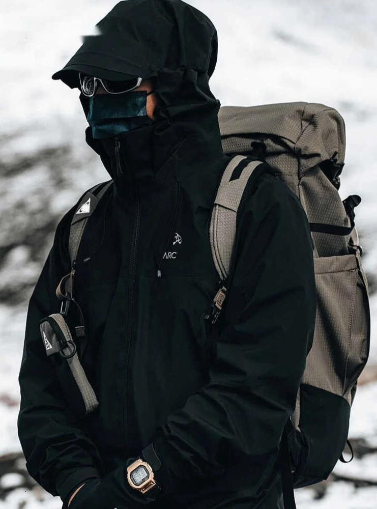 Arcs jacket Mens Designer Jackets Top Quality Hardshell Outdoor Mountaineering Suit Windproof Waterproof Outerwear Hooded Coats fjhq