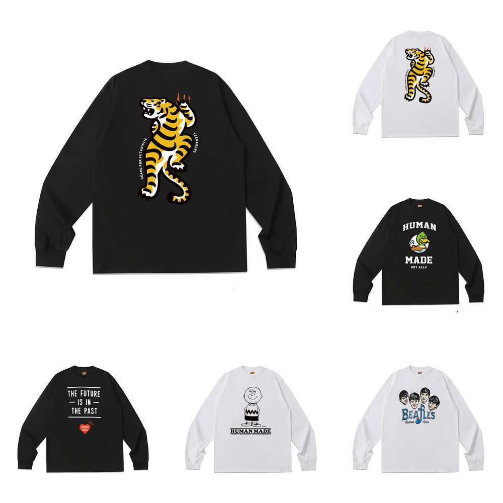 Designer Mens Pullover Humanmades long sleeve shirts printed Heart graffiti high street round neck hoodie unisex Human couple sweatshirt Jumper stre