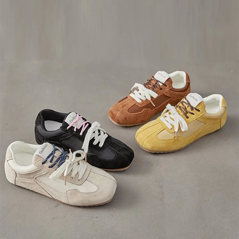AIYUQI 2026 Womens Sneakers Leather Spring Dexun Shoes Retro Inner Elevated Casual Forrest Gump 260611
