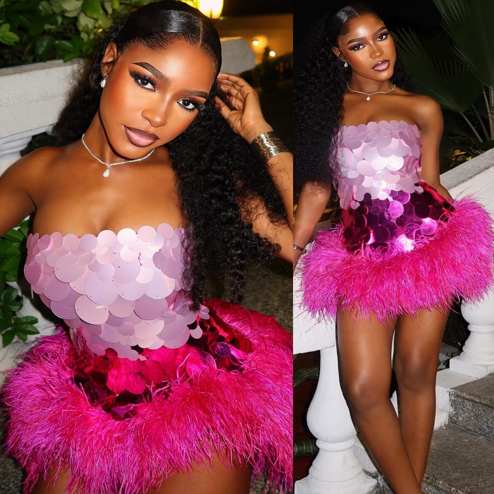2026 Fuchsia Sheath Cocktail Dress Strapless Sequins Feather Sparkly Short Mini Graduation Homecoming Dinner Party Dresses For Special Occasions Gow