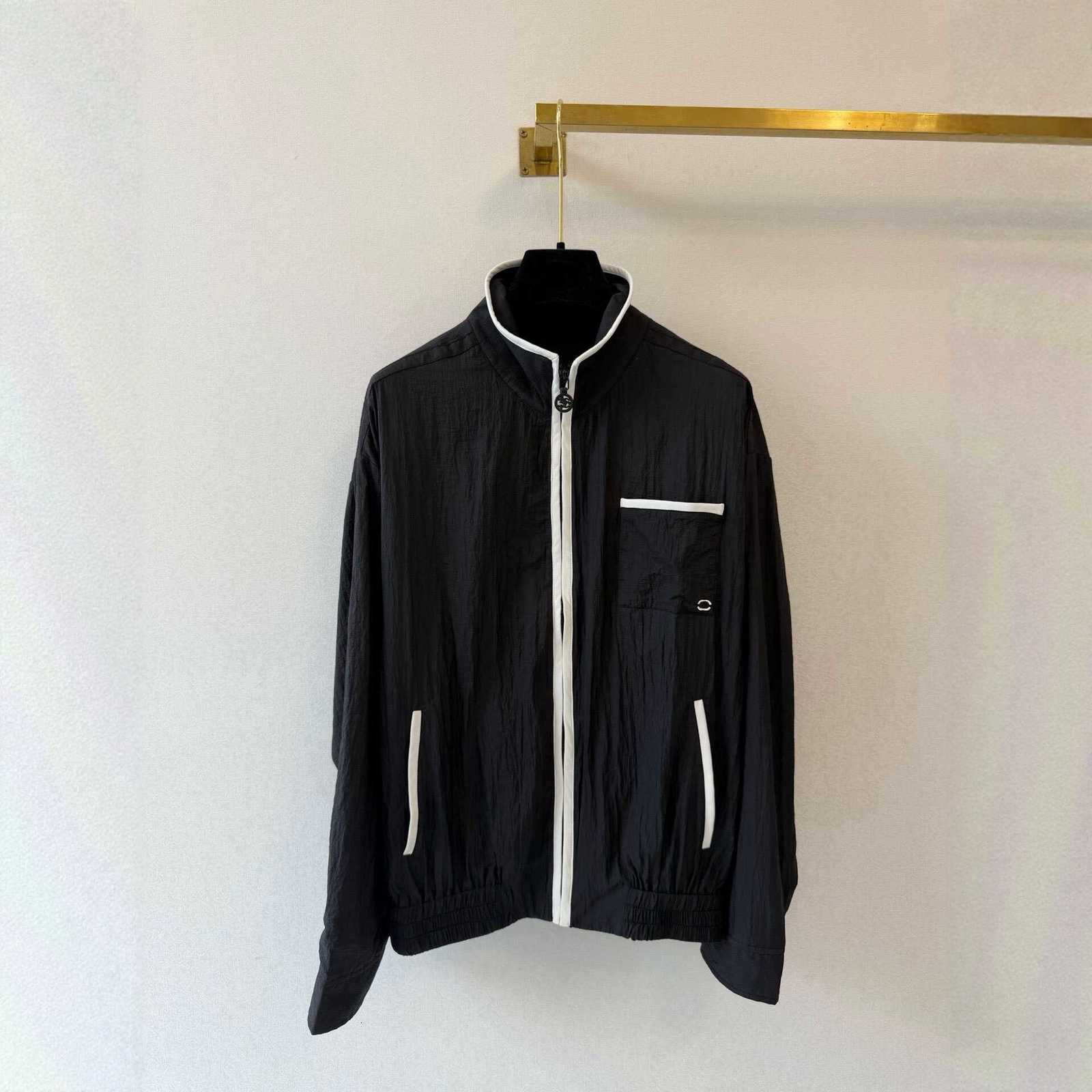 Designer Women's Jackets brand top 26 summer black and white contrast jacket, slimming, versatile, casual, for couples, men and women