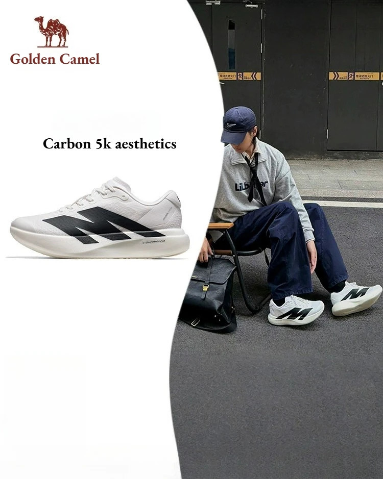 Golden Camel 5K Carbon Plate Cushion Running Shoes for Mens Women 2026 Spring Sneakers Wear-Resistant Lightweight Jogging Shoes 260612