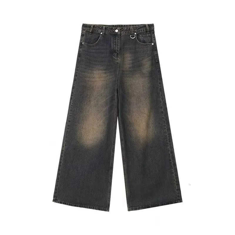 Baggy Summer Jeans Unisex Vintage American Style Straight Wide Leg Denim Pants Casual Trousers S260612