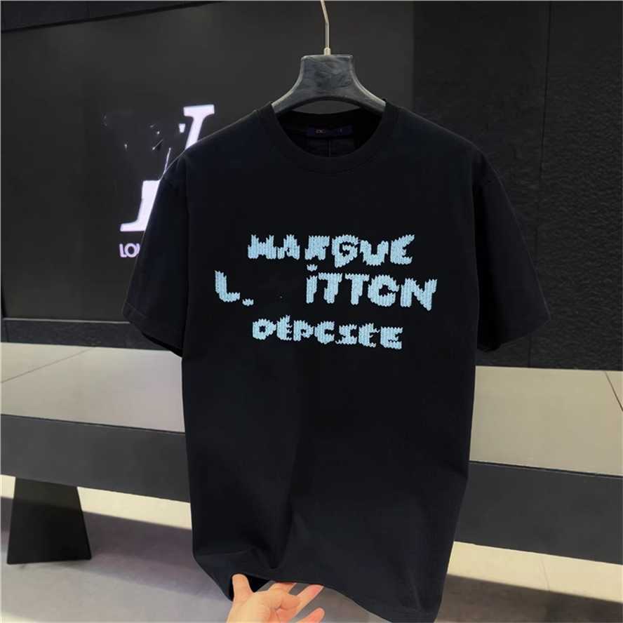 Correct high-quality version 320g high-weight Luojia summer new model same style as popular online loose-fitting heavy-duty short-sleeve{category}{c